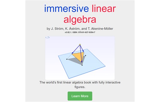 immersivemath 沉浸式线性代数\数学