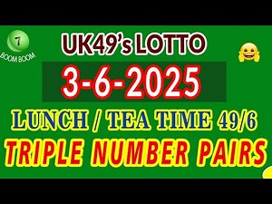UK 49s Lunch time Tea time triple number prediction I UK 49 winning numbers I UK49s today number