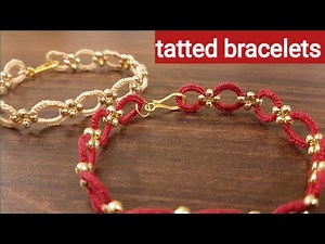 # 104 tat a beautiful bracelet/split rings/ shuttle tatting.