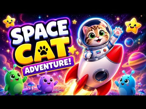 Little Cat Space Adventure 🚀🐱 | Fun Kids Song & Alien Friends