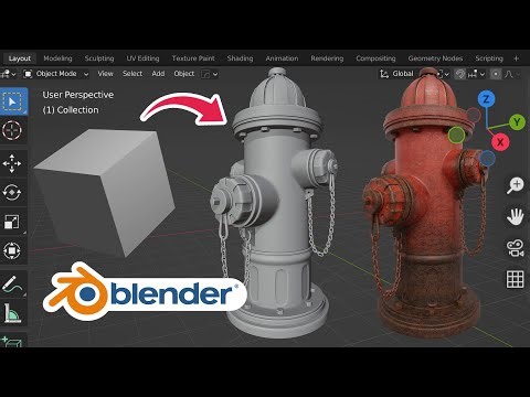 Modelling Practice in Blender 06 | Fire Hydrant
