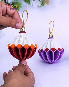 27K views · 464 reactions | Get into the festive spirit with this easy DIY guide on how to make beautiful Christmas ornaments right at home! In this tutorial, I’ll show you step-by-step how to create unique decorations that will add a personal touch to your Christmas tree and home décor. #Christmas #crafts #decor #DIY #ChristmasDecor #decorations | Colors Paper | Facebook