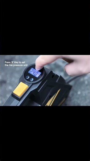 Corded Portable Car Air Pump – 12V 150PSI Electric Tire Inflator with LED Light / #shorts #tech