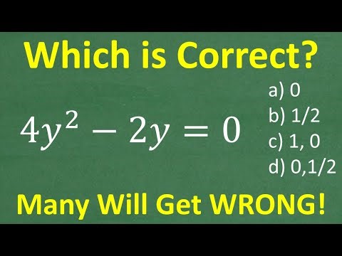 4 y squared minus 2y = 0 Which Is The Correct Answer To The Algebra Equation?