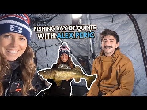 Ice Fishing for Walleye with Alex Peric (@apbassing) on the Bay of Quinte!