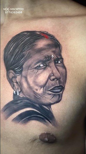 Face tattoo of Paati 🔥 | portrait tattoo | nexgentattoo