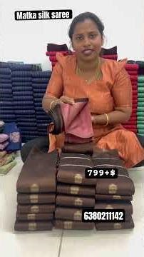 Matka silk saree just at 799 only coffee brown color with pink border book soon 6380211142
