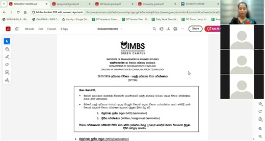 DIT 94 First Semester Exam Awareness