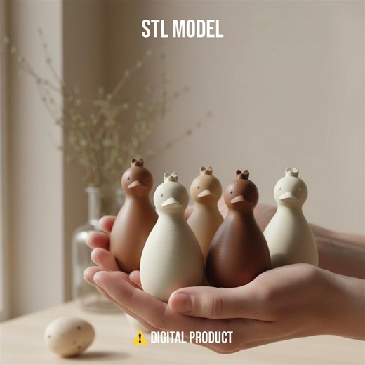 Easy Print Duck STL, 3D Printable Easter Bird Model, Minimalist Animal Statue for 3D Printer, Decorative Easter Duck STL Bundle - Etsy
