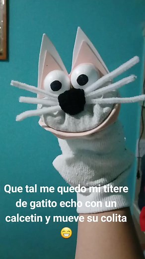 Cómo Hacer Títeres de Gato con Calcetines