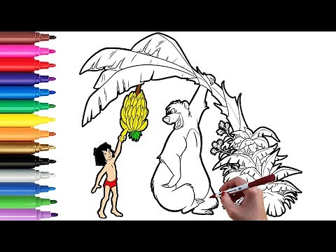 JUNGLE BOOK Coloring Pages | How To Color MOWGLI & BALOO|#kids #coloringforkids #junglebook