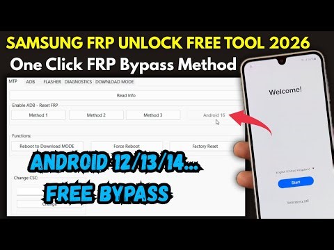 Samsung FRP Unlock Tool | Samsung FRP Unlock Fee | One Click Remove FRP Google Account Tool
