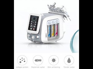 Aquafacial MD operation tutorial | 6 in 1 Hydra Dermabrasion | H2O2 Spray + RF+ Plasma+ Mesotherapy