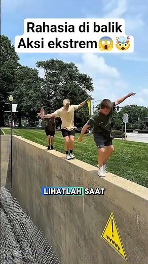 Rahasia di balik aksi ekstrem😱🤯 #aksiekstrem #parkour #rahasiatersembunyi #shortvideo
