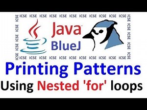 #15 Nested 'for' Printing Patterns - ICSE Computer Applications Java Class 10