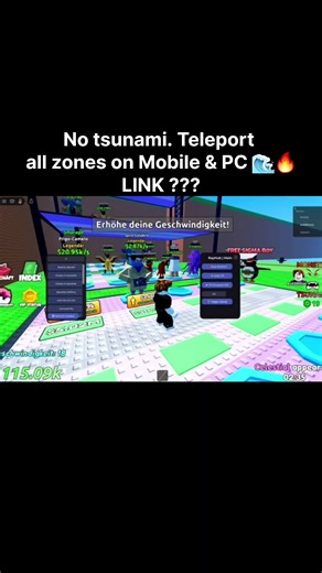 🌊 Escape Tsunami Script (Brainrots) | Remove Tsunami Teleport All Zones (Mobile & PC) #viral #robloxscript #tsunami