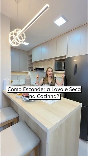 Prieto Móveis - HOW TO HIDE YOUR WASHER AND DRYER IN A KITCHEN EXTENDED TO THE LAUNDRY ROOM?