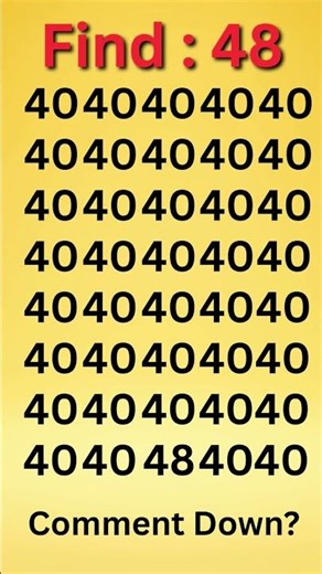 Find 48 | Fastest Brain Test Challenge 🔍🧠 | Can You Spot It?