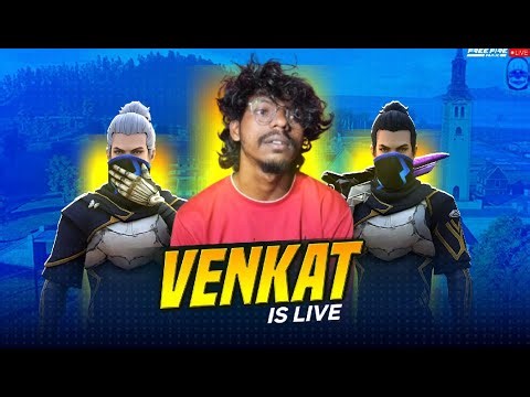 VENKAT IS LIVE 🔴|FREE FIRE🔥 LIVE IN TELUGU#freefire #telugu #giveaway #venkat100k