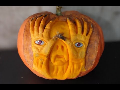 Pale Man Pumpkin Carving