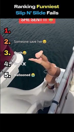 Ranking Funniest Slip N Slide Fails of All Time #funny #viral #trending #fyp