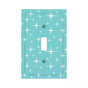 Mid Century Modern Aqua Blue Starburst Modern Switch Cover 1-gang 1 Toggle - Etsy