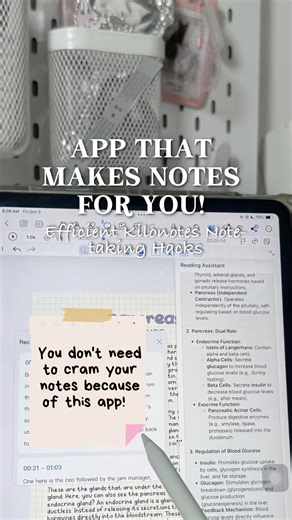 STUDY APP THAT MAKES NOTES FOR YOU! 🤯📚!#StudyHacks #NoteTakingApp #DigitalNotes