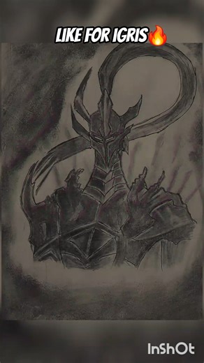 igris drawing from solo leveling 🔥#anime #drawing #igris