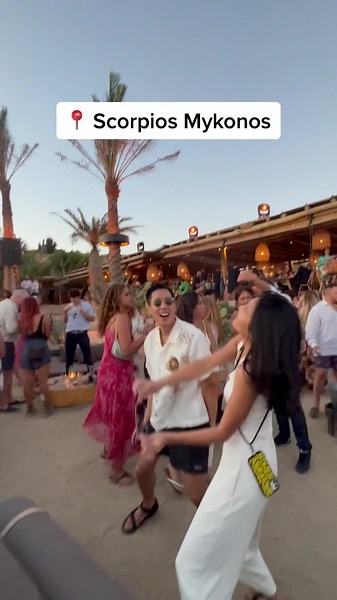 Our favourite restaurant and dance floor in Mykonos is Scorpios! Booking dinner here was so worth it 🫶 #scorpiosmykonos #mykonosgreece #summervibes