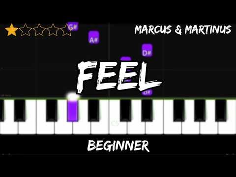 Marcus & Martinus - Feel - Easy Beginner Piano Tutorial - For 1 Hand