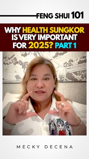 15K views · 350 reactions | Why health sungkor is very important for 2025? Part 1 #fengshui #fengshuitips #ready2025withMGD #fengshui101withMGD #meckyourmove #meckydecena #meckyknows #hofsmanila #hofs #fyp #trendingnow #trending #motivational #lifecoach #goal #newyear2025 THIS VIDEO IS THE EXCLUSIVE PROPERTY OF MS. MECKY “MGD” G. DECENA. UNAUTHORIZED USE, REPRODUCTION, OR DISTRIBUTION IS PROHIBITED AND MAY RESULT IN LEGAL ACTION. | Spiritual Feng Shui | Facebook