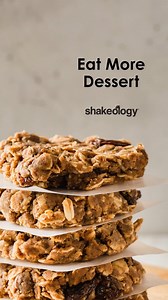 You only need 7 ingredients to make these No-Bake Oatmeal Raisin Cookie Bites 🍪 💪 The perfect recipe for all of our sweet and creamy cookie lovers ❤️. SAVE this recipe to try later 😍 #eatmoredessert #oatmeal #Cookies #shakeology | BODi