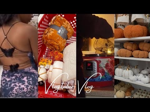 VLOGTOBER Target Vlog | Shop with me | Easy Fall Meals *New Target SPOOKY DECOR + Fall Finds* 🍂🍁