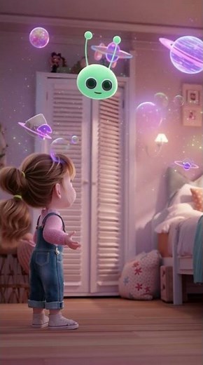 Mira Explores Another Universe with Baby Alien’s Magical Screen 🌌✨