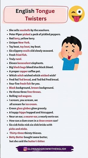 25 English Tongue Twisters 👅 | Improve Your Pronunciation