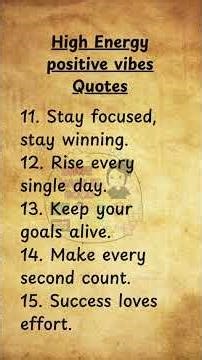 High Energy positive vibes Quotes #mindfulness #english #mindfulpresence