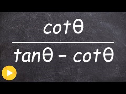 Simplify Trig Complex Fractions