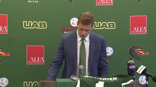 WATCH LIVE: The University of Alabama at Birmingham announced Friday that interim head coach Alex Mortensen was promoted to the full-time role.﻿ Mortensen, 38, is in his third season at UAB and was named interim head coach back in October following the firing of former head coach Trent Dilfer. In his debut as interim, he led the Blazers to an upset of then-No. 22 Memphis. http://www.wvtm13.com/article/uab-football-head-coach-alex-mortensen-reports/69637579 | WVTM 13
