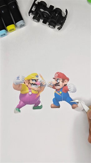 MARIO BROS VS WARIO! PAPER PUZZLE! #marioart #mario #mariobros #supermario #supermariobros #wario