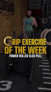 Grip Exercise of The Week: Power Roller Sled Pull We all know that the Sled Pull is already a tough exercise, but one way to increase the difficulty and to involve your grip more is to use a Power Roller as a handle 💥. The 6cm thick rotating handle actively tries to roll out of your hand, forcing your grip to stay fully engaged throughout the exercise. It turns a regular Sled Pull into a more forearm focused exercise . Try it out! Start light, focus on control and gradually build it up. Want to