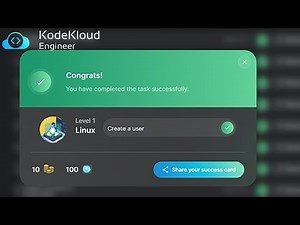 Create a user | Linux | Level 1 task | KodeKloud Engineer