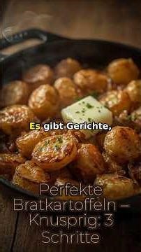 Perfekte Bratkartoffeln (knusprig & goldbraun) in 6 Schritten 🥔