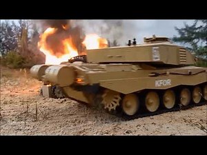 1/16 Scale RC Tank Compilation shots and burn
