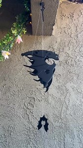 Flying Black Bat — Hanging Magical Mobile - Etsy