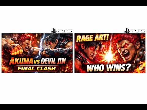 Akuma vs Devil Jin 🔥 Brutal Fight | Tekken 7 PS5 4K 60FPS | Rage Arts & Intense Combat