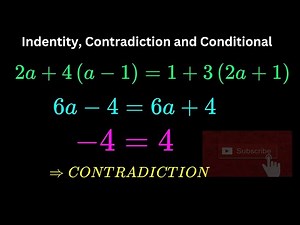 📘 PreCalculus: Identities, Contradictions, and Conditional Equations Explained! 🔍