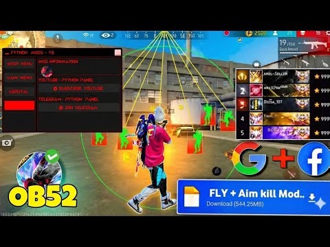 AIMKILL ☠️ MOD MENU 🔥Antiban FF Panel🔥Free Fire Injector🔥Ob52 Free Fire Hack😈FF panel #lyricsvideo