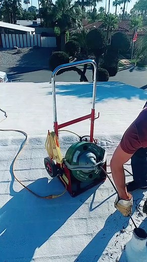 how to clear a main from the roof #plumbing #diy #vent #cloogged #fyp #spartan100 #fun #cool | Sapote