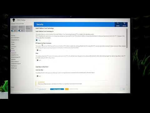 Alienware Aurora 16 – Enable or Disable Intel Platform Trust Technology (PTT/TPM)