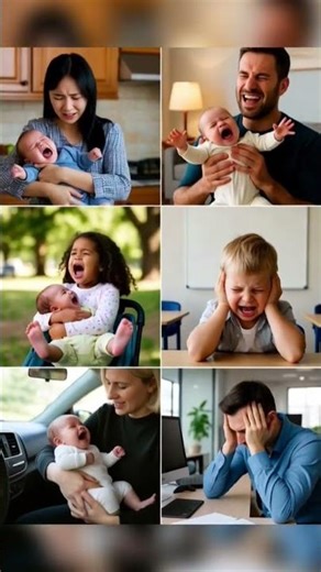 Baby Cry Reaction Compilation 🍼 #BabyCrying #USA #shorts